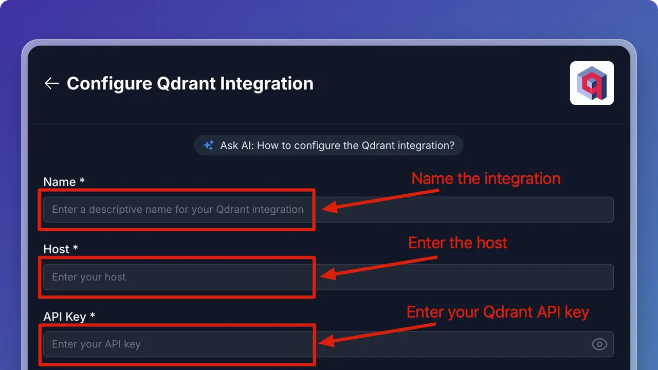Qdrant app screen