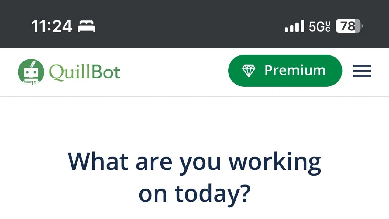 QuillBot app screen