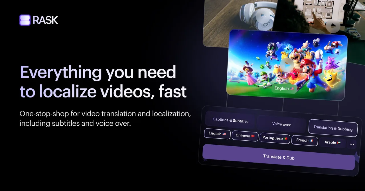 Rask in action, voice & audio AI tool