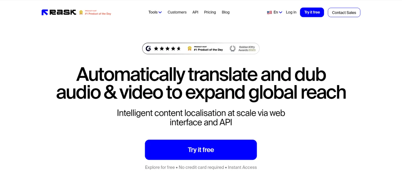 Rask interface in use