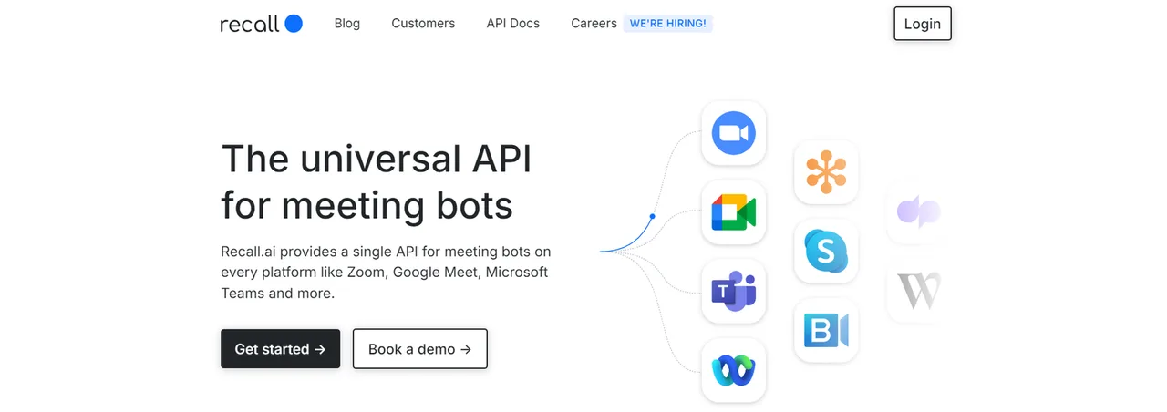 Recall.ai dashboard view