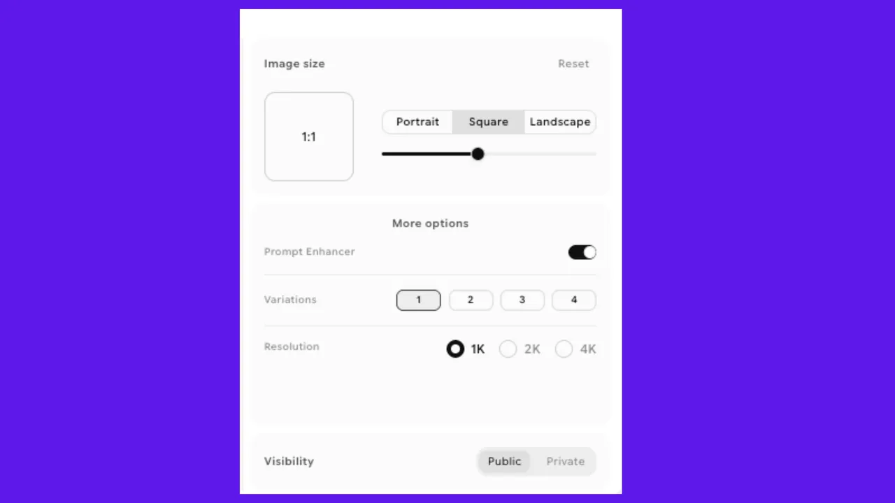 Recraft dashboard view