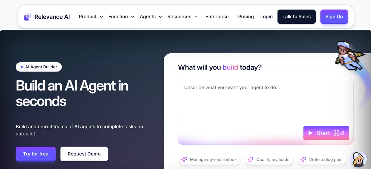 Relevance AI interface in use