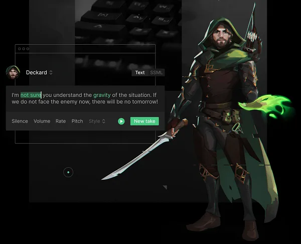 Replica Studios interface in use