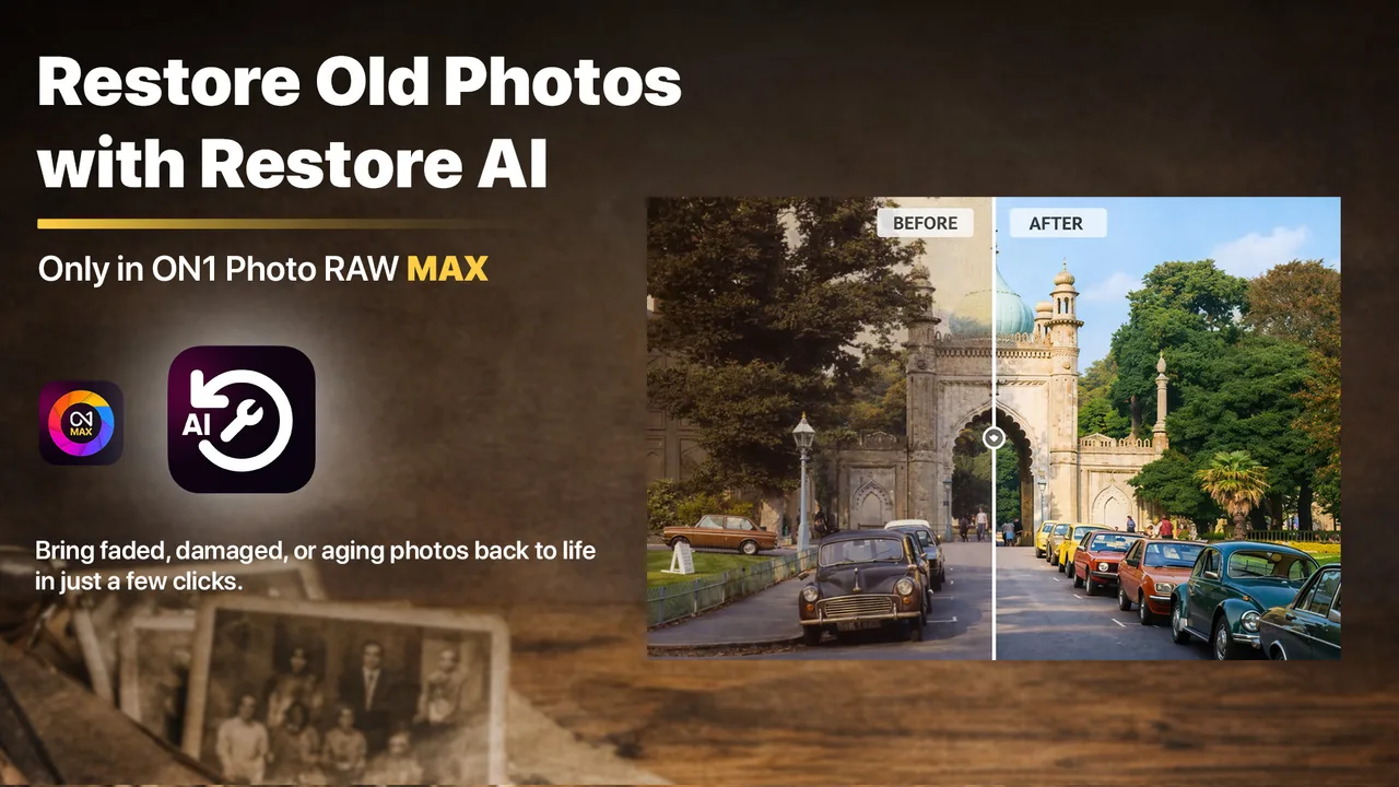 RestorePhotos interface in use