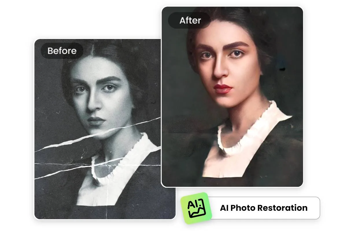 RestorePhotos interface in use