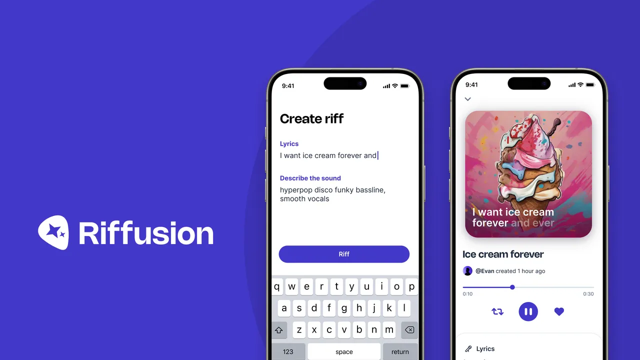 Riffusion interface in use