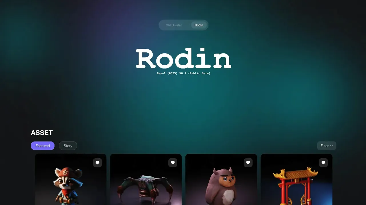 Rodin in action, 3d & modeling AI tool