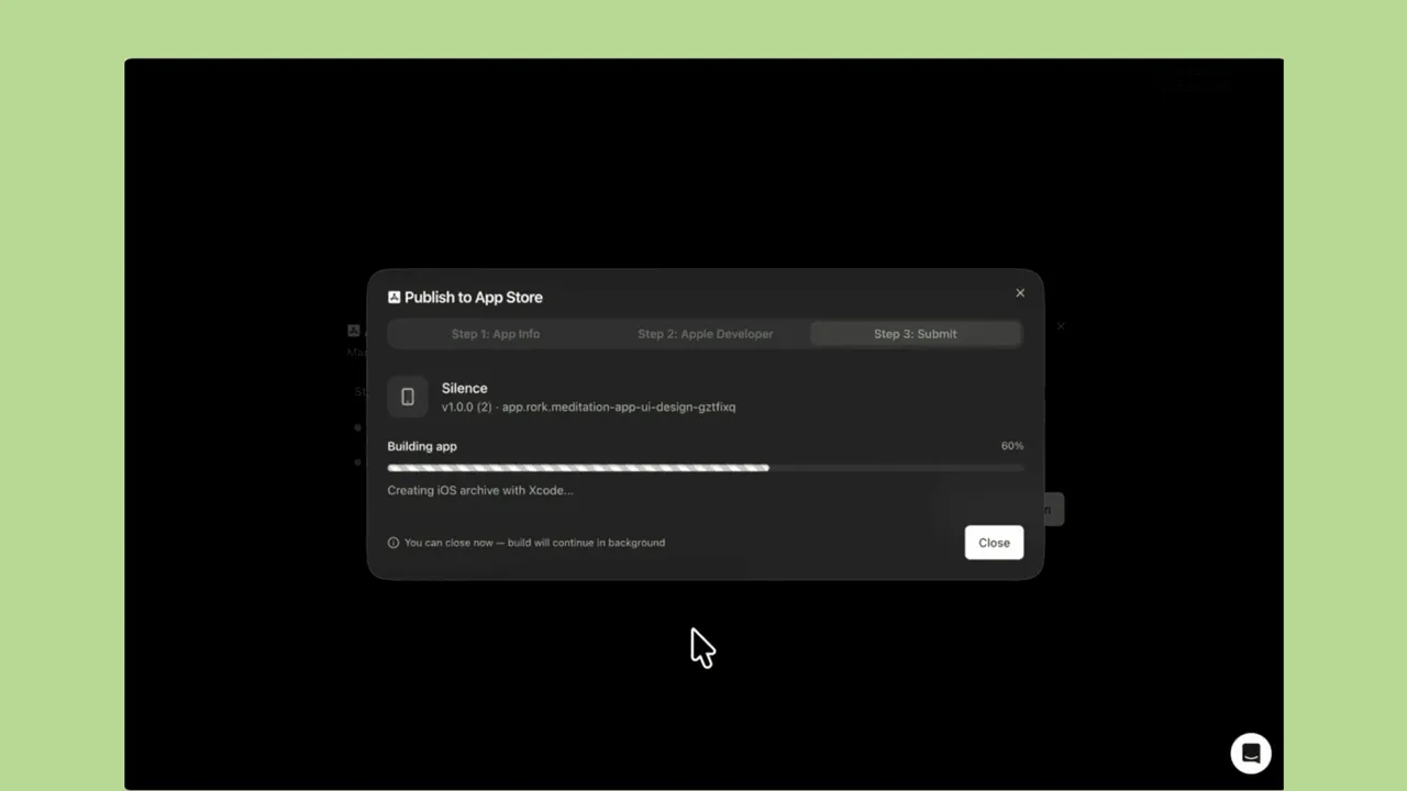 Rork app screen