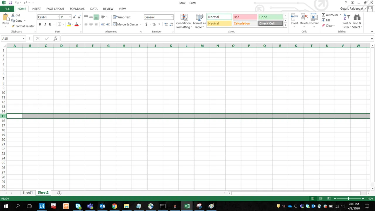 Rows dashboard view