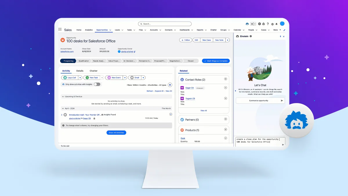 Salesforce Einstein dashboard view