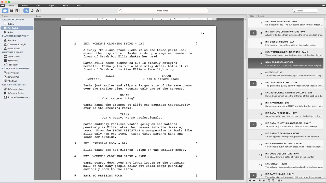 Scriptify in action, writing AI tool