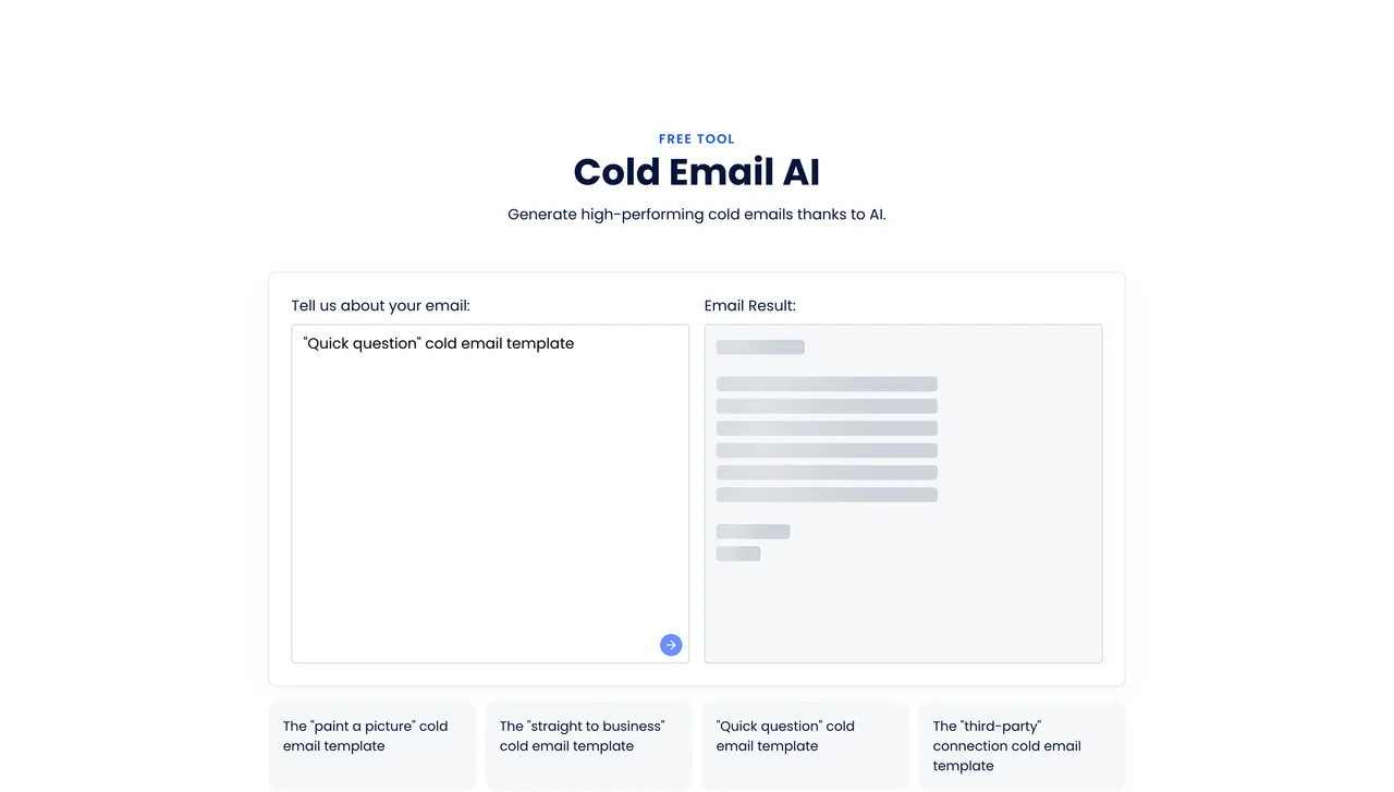 Seamailer in action, marketing & seo AI tool