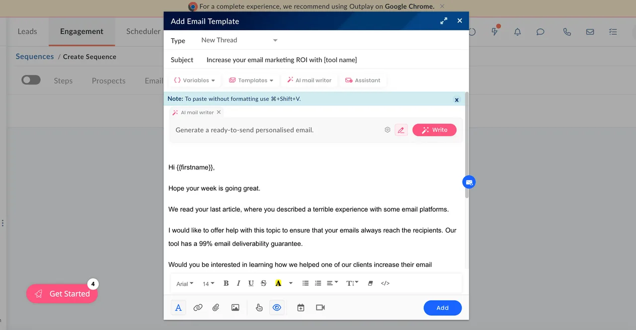 Seamailer app screen