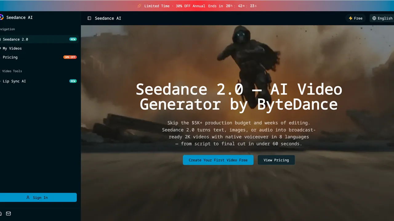 Seedance in action, video AI tool