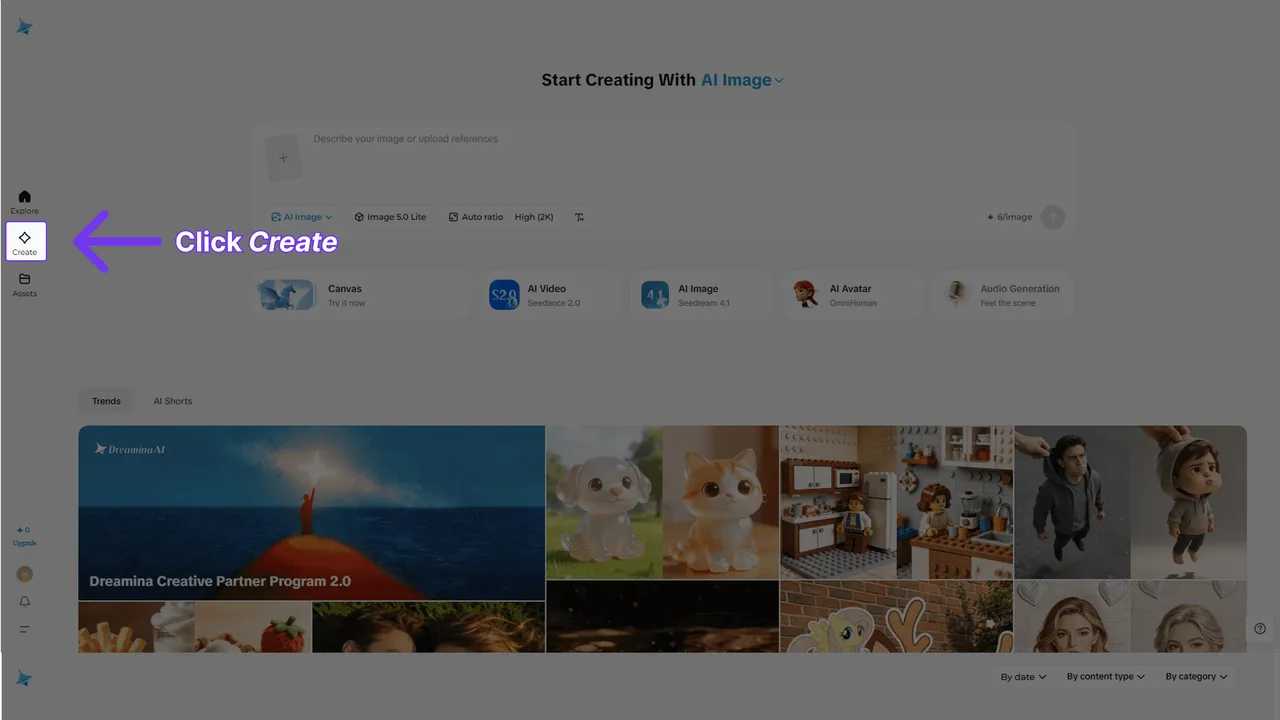 Seedance interface in use