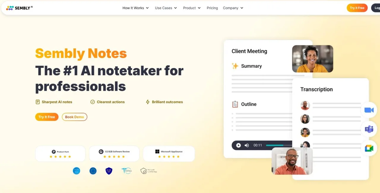 Sembly interface in use