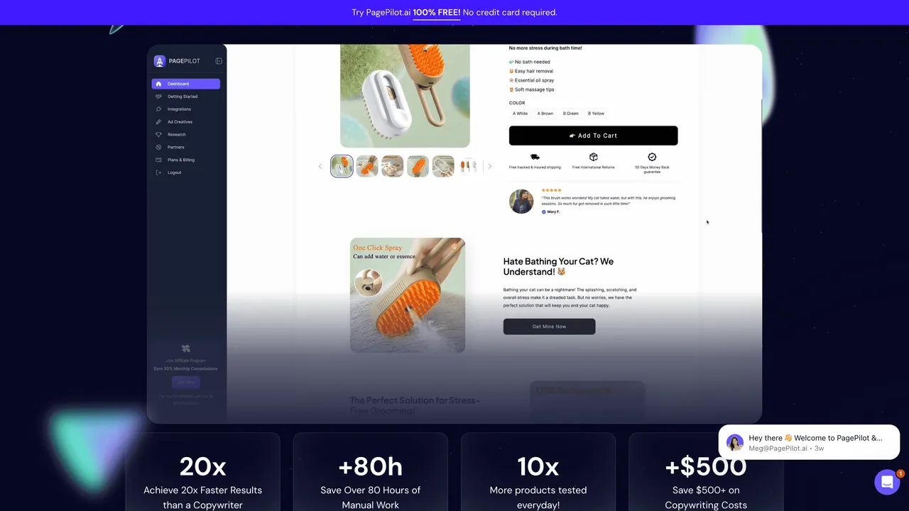 Shopify Magic in action, no-code AI tool