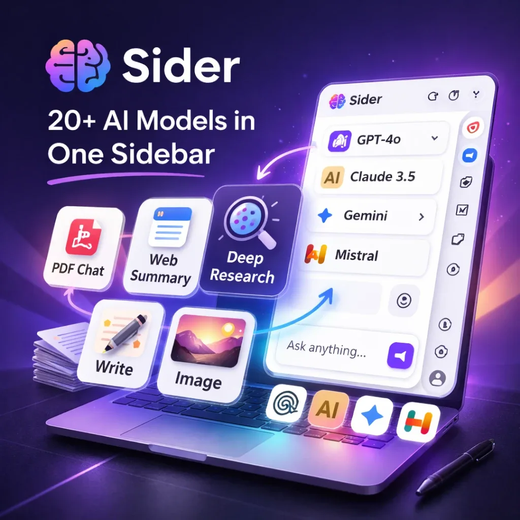 Sider interface in use