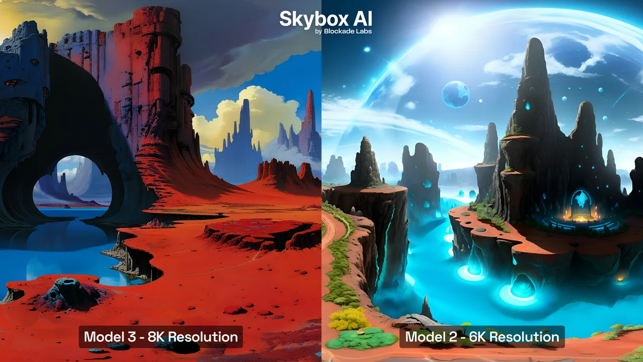 Skybox in action, 3d & modeling AI tool