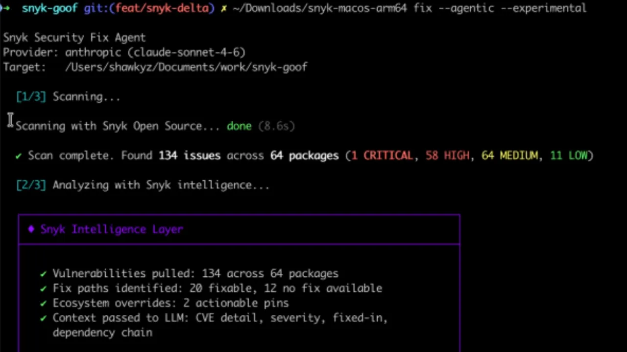 Snyk DeepCode interface in use