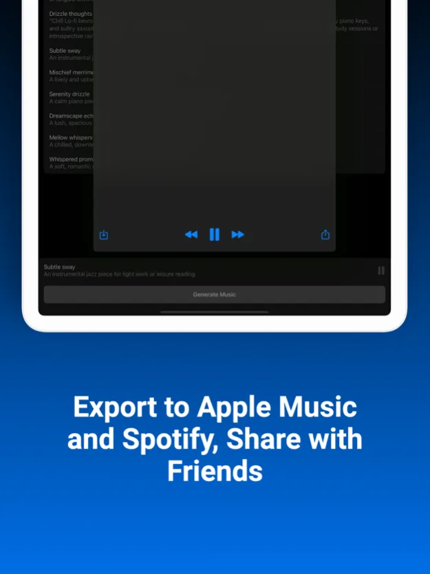 Songburst in action, music AI tool