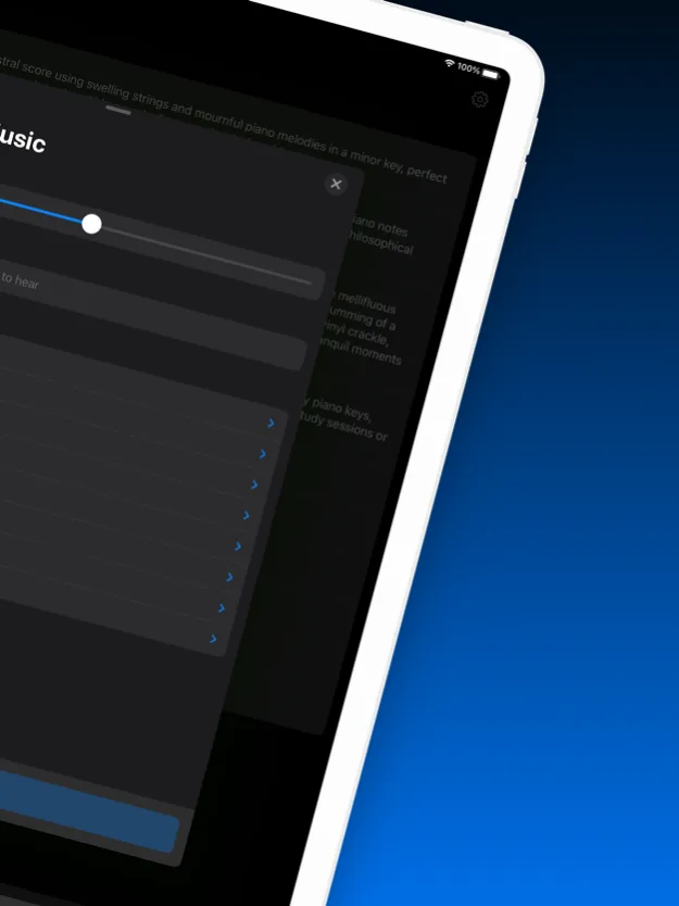 Songburst app screen