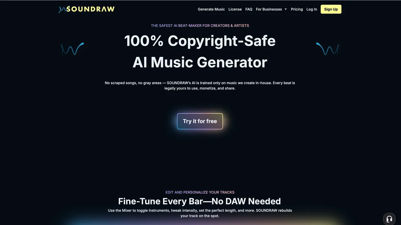 Soundraw app screen