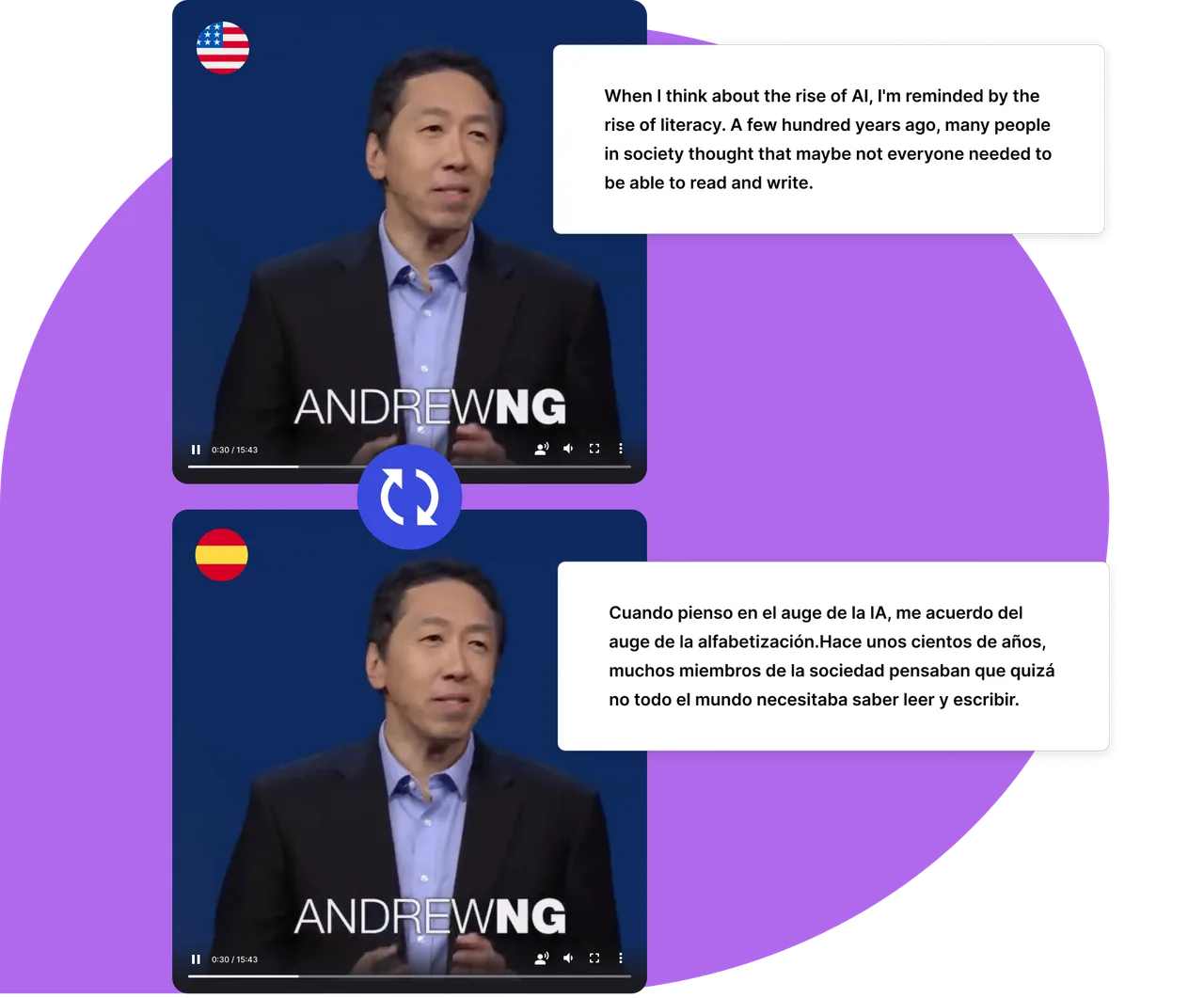 Speechlab in action, voice & audio AI tool
