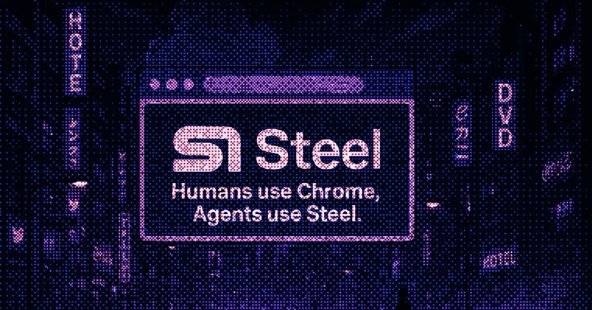 Steel Browser interface in use