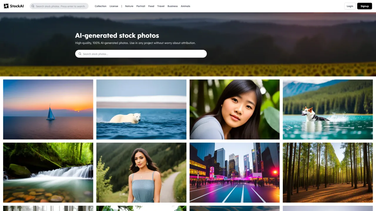 Stockimg AI interface in use