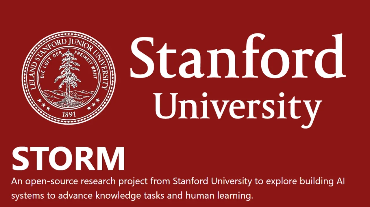 STORM Stanford in action, search AI tool