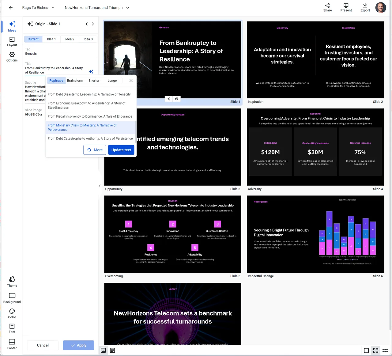 STORYD interface in use