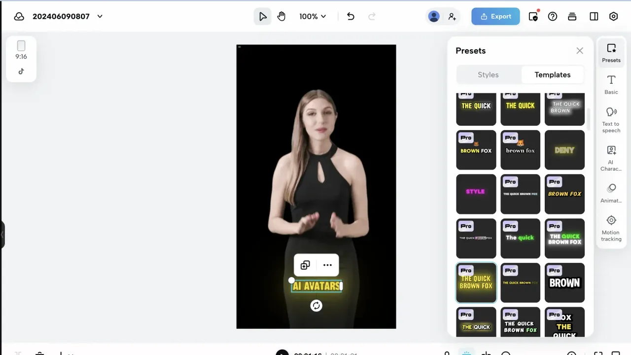 Submagic in action, video AI tool