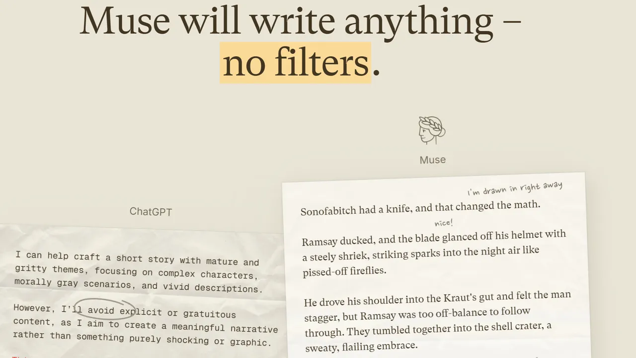 Sudowrite in action, writing AI tool
