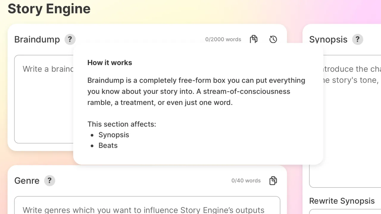 Sudowrite app screen