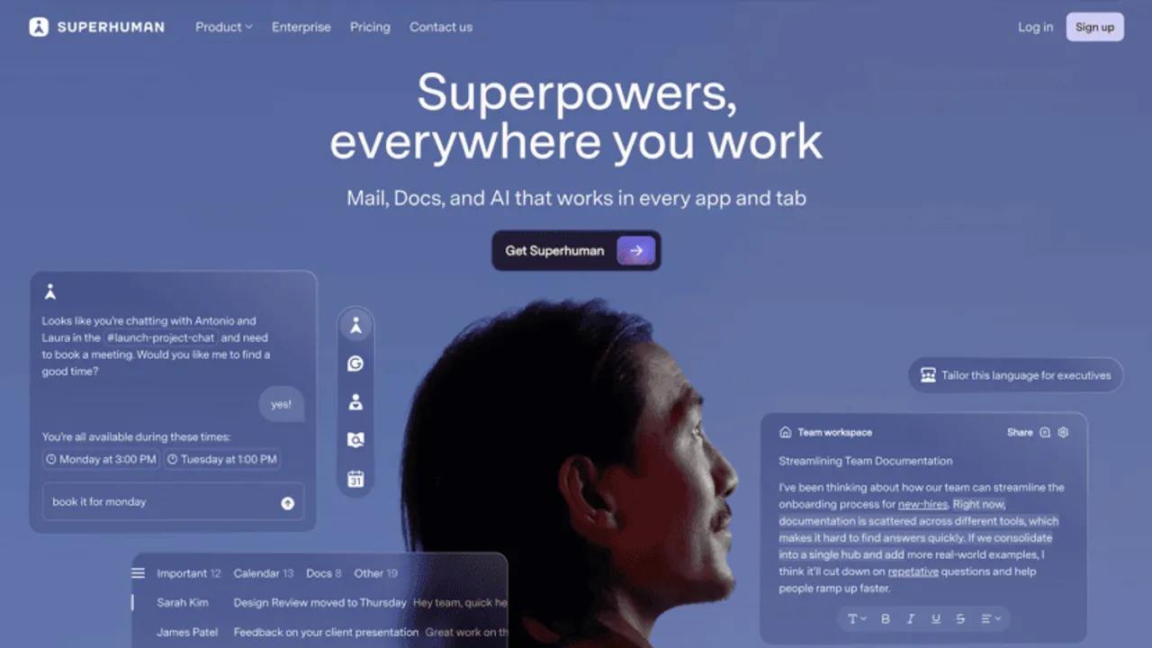 Superhuman dashboard view