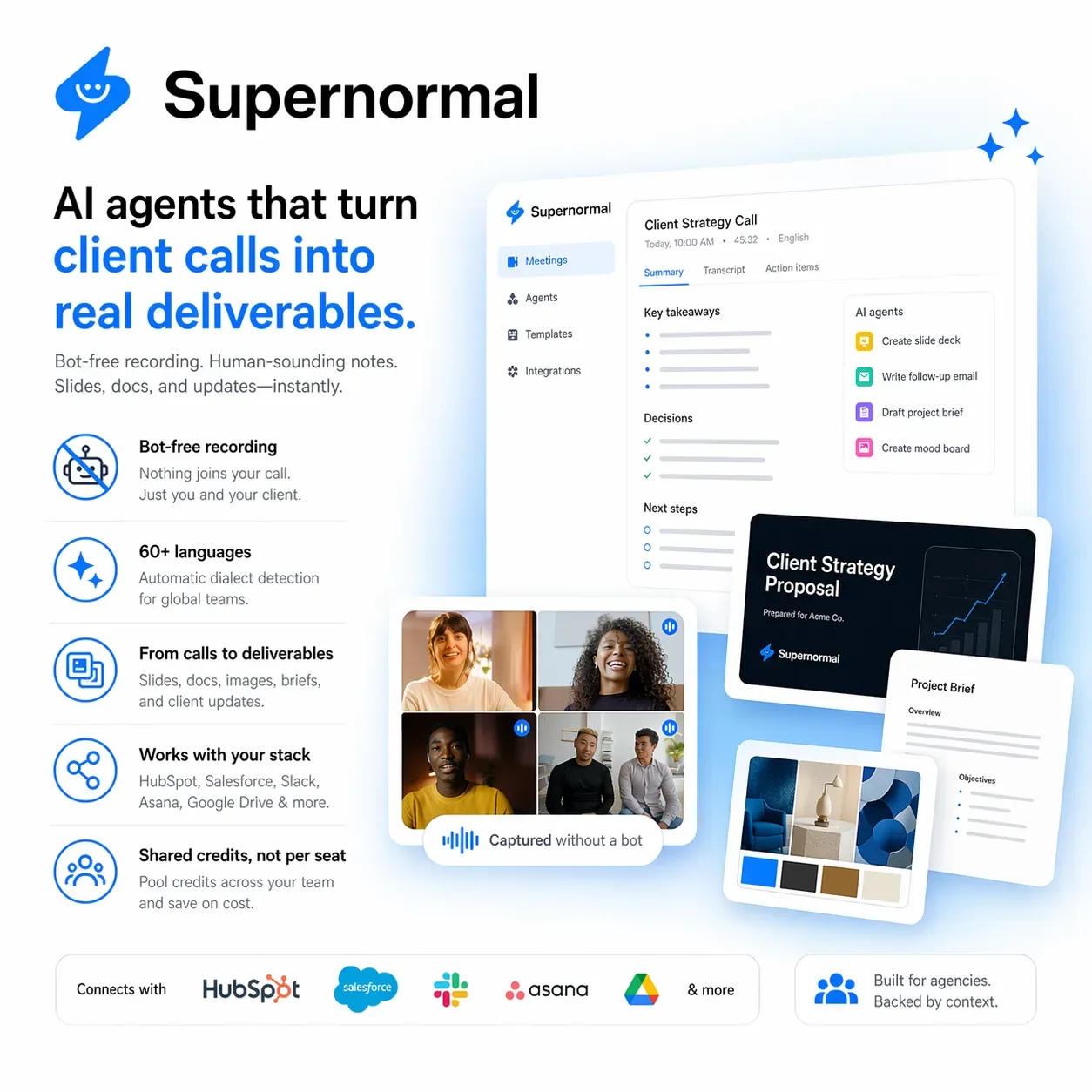 Supernormal dashboard view