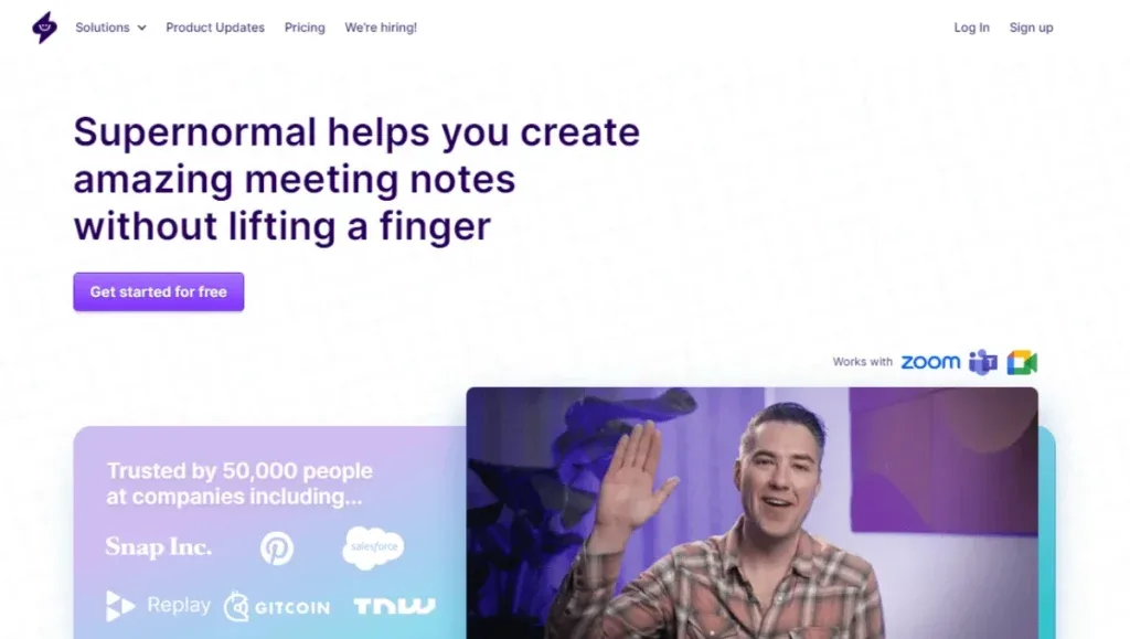 Supernormal interface in use