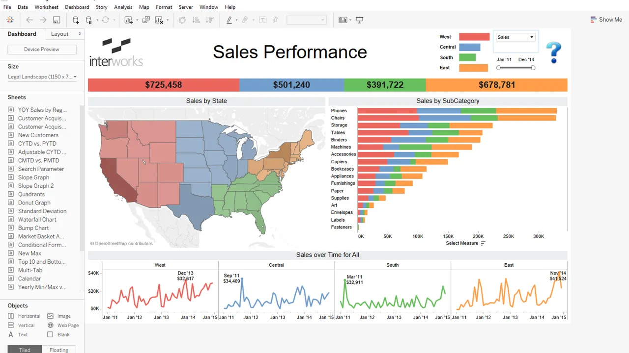 Tableau app screen