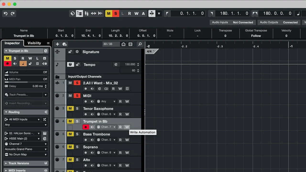 Tempo dashboard view