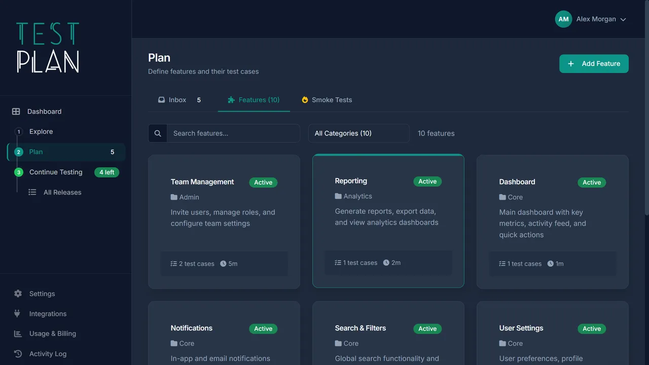 TestGPT app screen