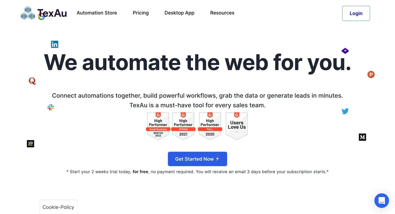 TexAu interface in use