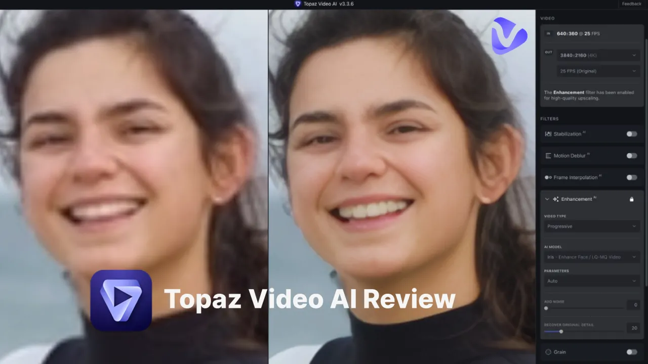 Topaz Video AI dashboard view