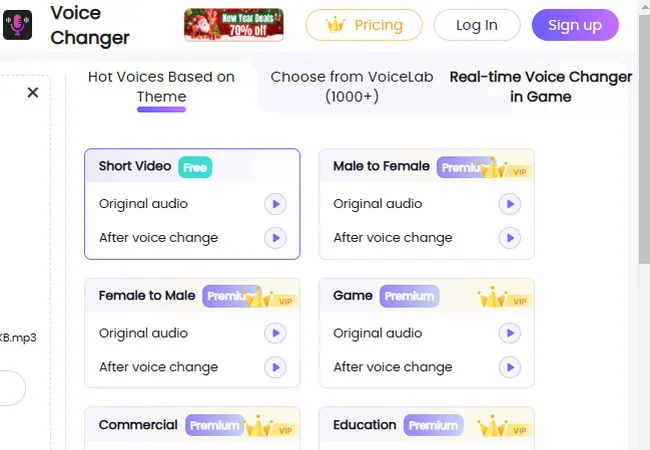 Topmediai in action, voice & audio AI tool