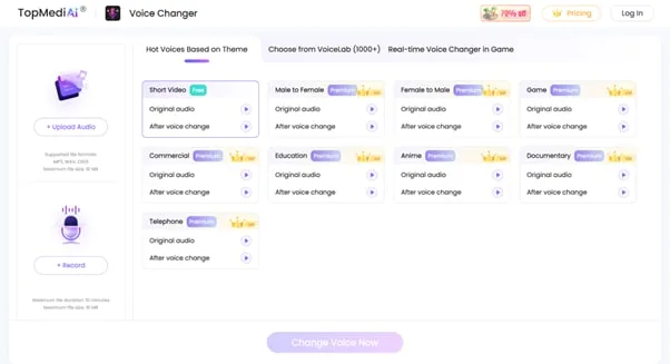 Topmediai app screen