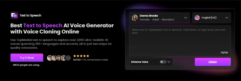 Topmediai dashboard view