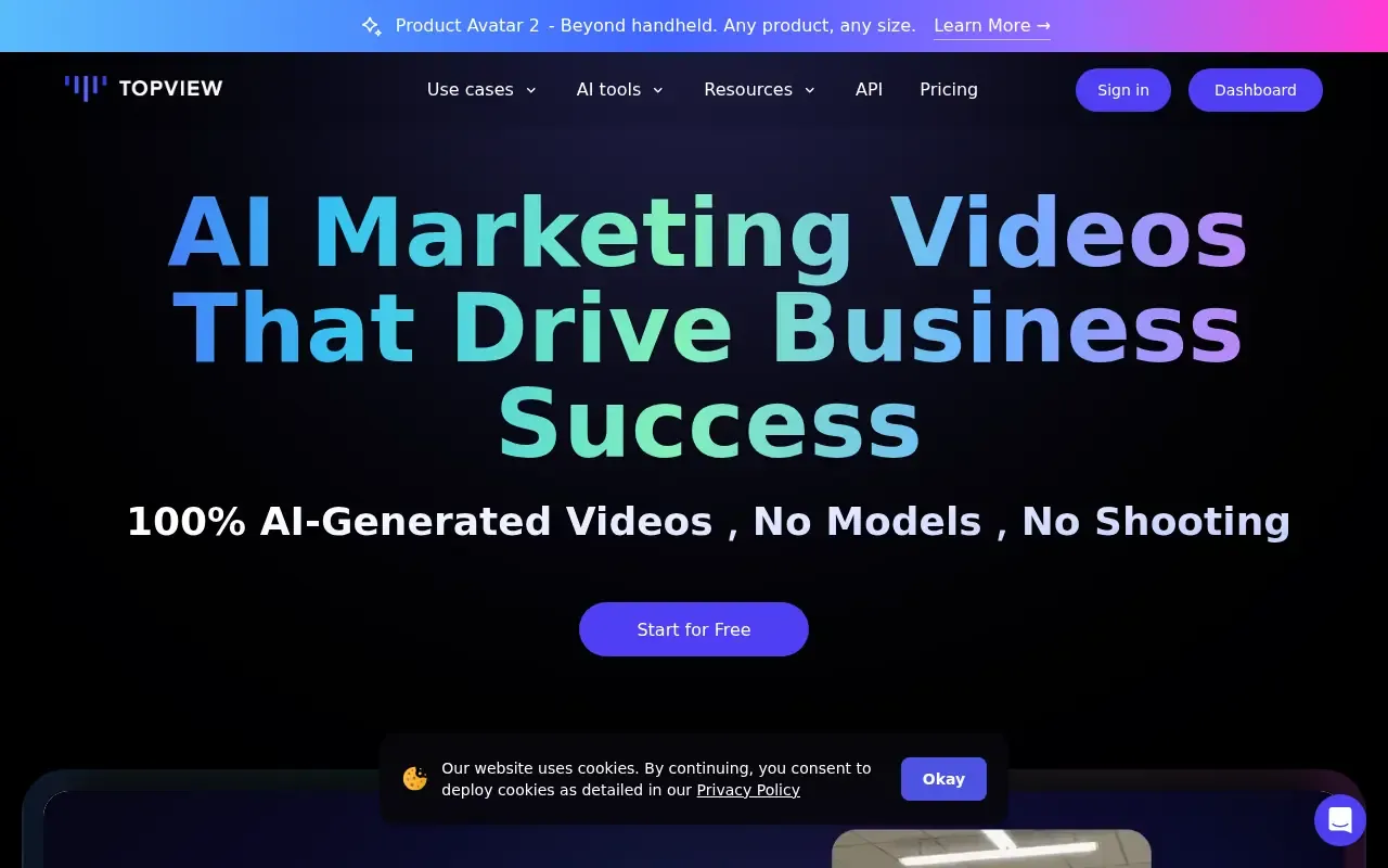 Topview AI dashboard view