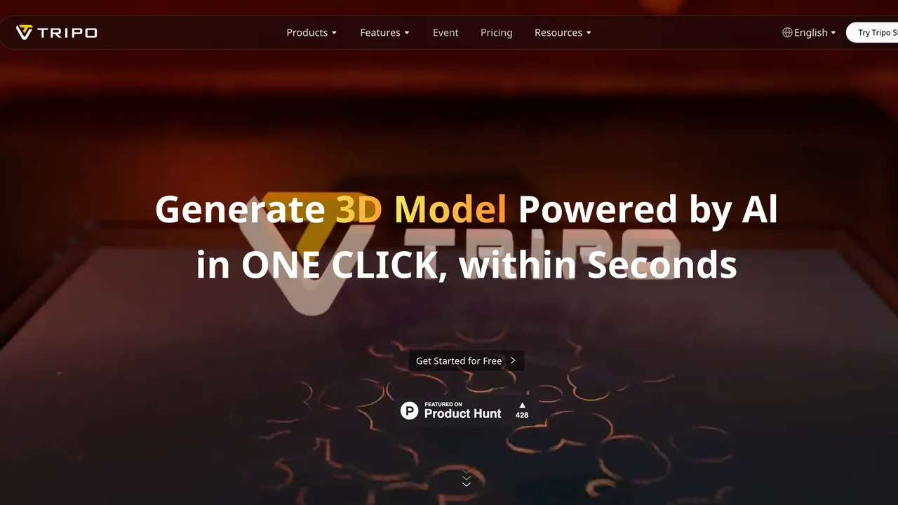 Tripo in action, 3d & modeling AI tool