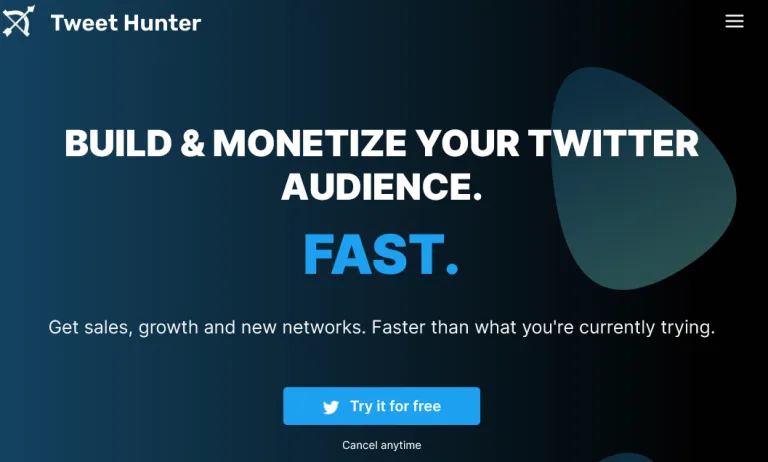 Tweet Hunter interface in use